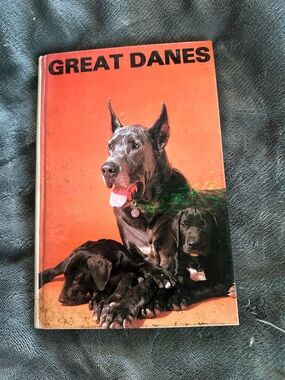 Great Danes Coffee Table hardcover Book - Orange Cover 1980